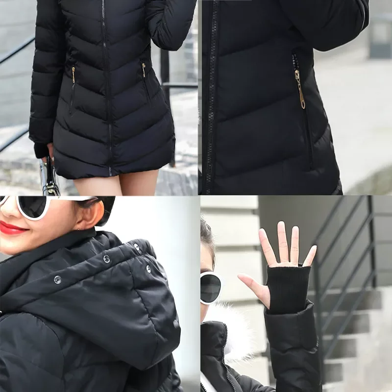 2022New New Arrival Fashion Slim Women Winter Jacket Cotton Padded Warm Thicken Ladies Coat Long Coats Parka Womens Jackets