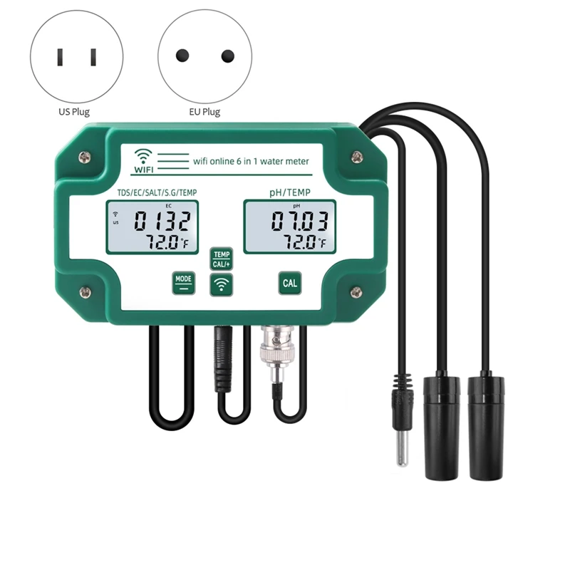

YY-W9909 Smart Bluetooth Water Quality Tester PH/TDS/EC/Salinity/S.G./Temp Meter WIFI APP Intelligent Control