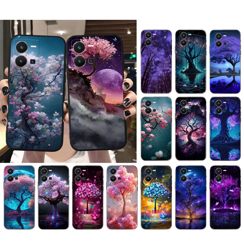 

Flower Tree Phone Case for VIVO Y53S Y33S Y22S Y11S Y31 Y21 Y70 Y20 Y21S Y72 Y35 Y51 Y01 V23E V21 V23 V21E Funda