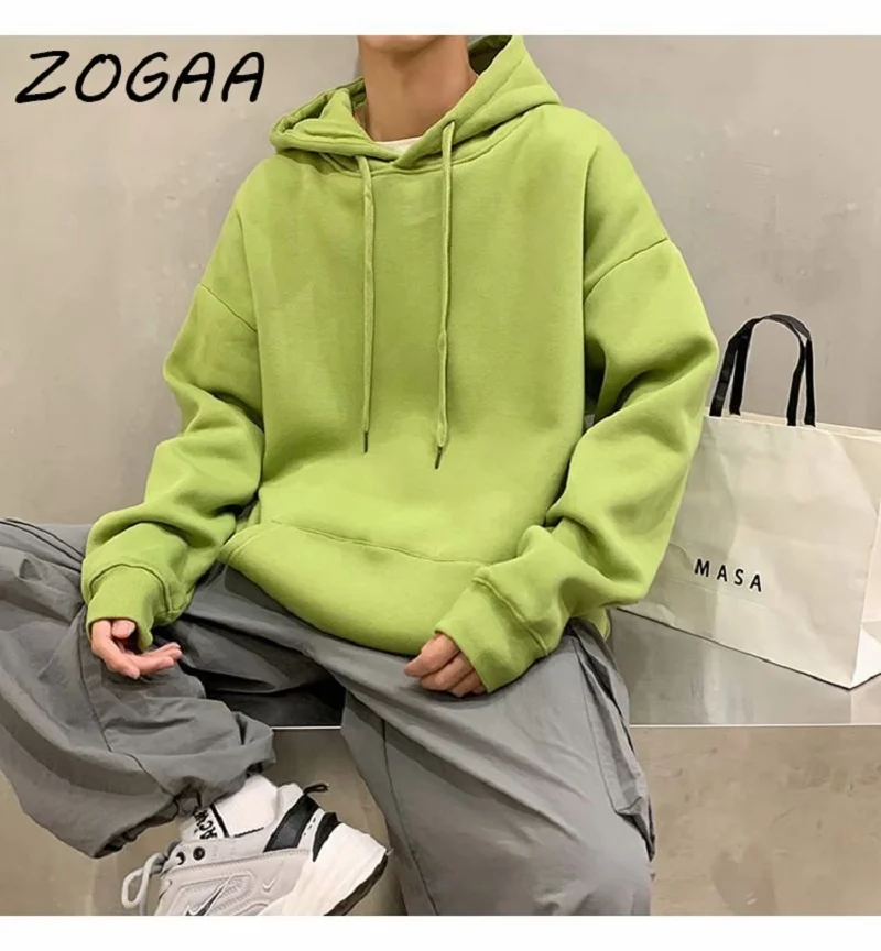 

Fashion Brand Men's Hoodie Spring Autumn Men' Casual Hoodie Sweatshirt Men Solid Color Sweatshirt Plus Size Thick Top