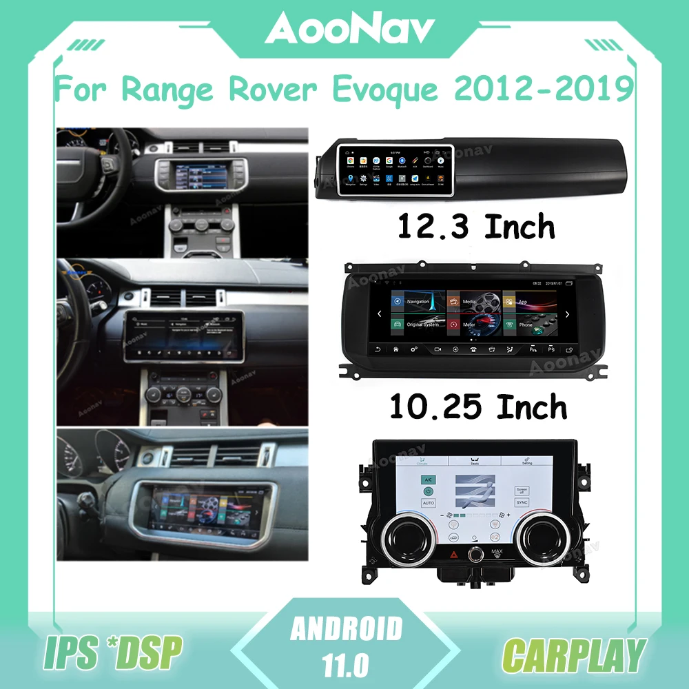 

Мультимедийный плеер на Android, Автомагнитола для Land Rover Range Rover Evoque L551 L538 2012-2019, панель управления переменным током и сенсорный экран Uni
