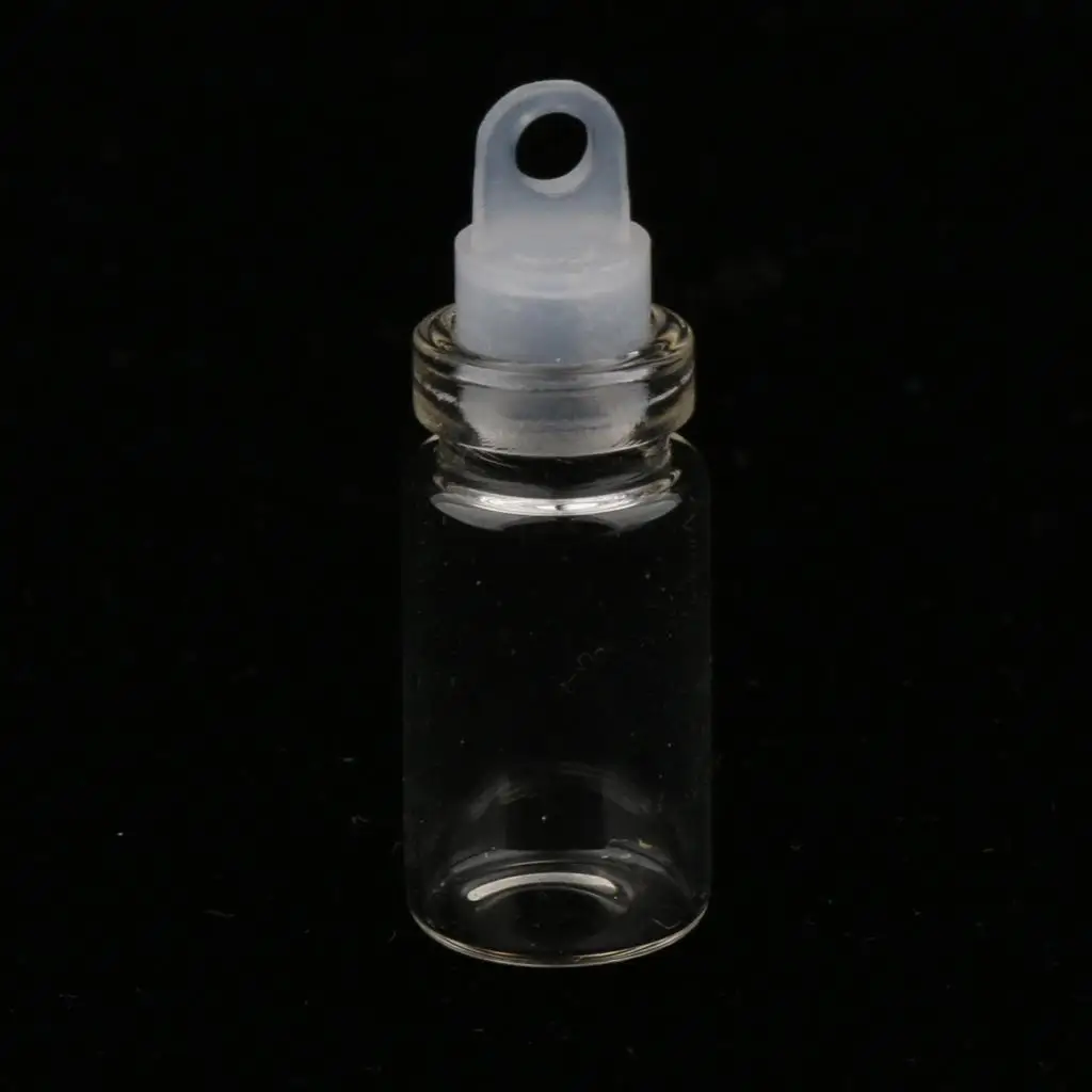 

30 x Mini Empty Clear Glass Wishing Bottle Vials Necklace Pendant DIY