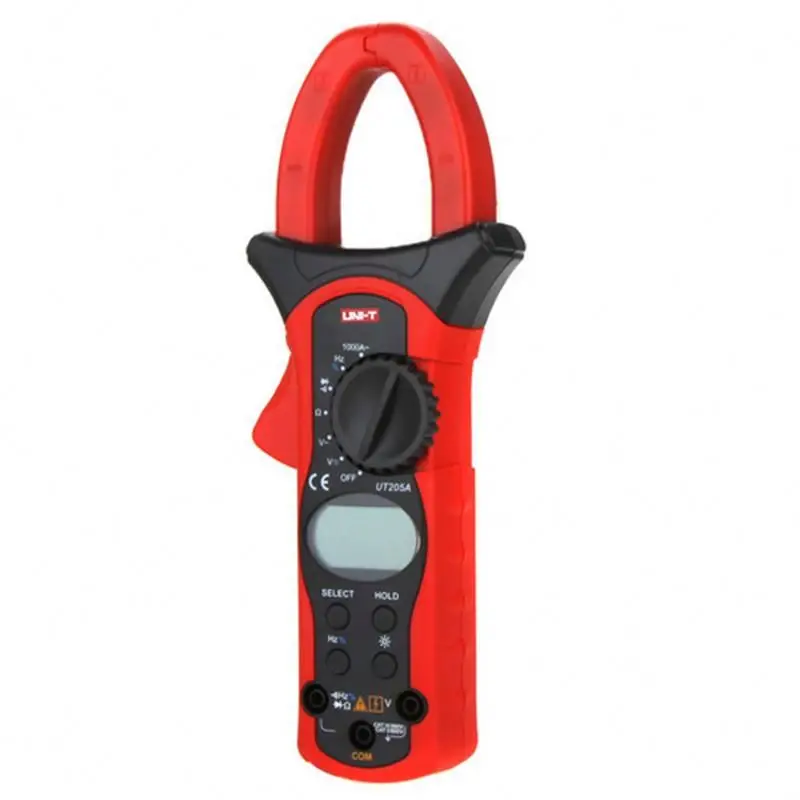 

UNIT UT205A Auto Range 1000A Digital Clamp Meters Multimeters Voltmeter with LCD Backlight LCD Electrical Multimeter