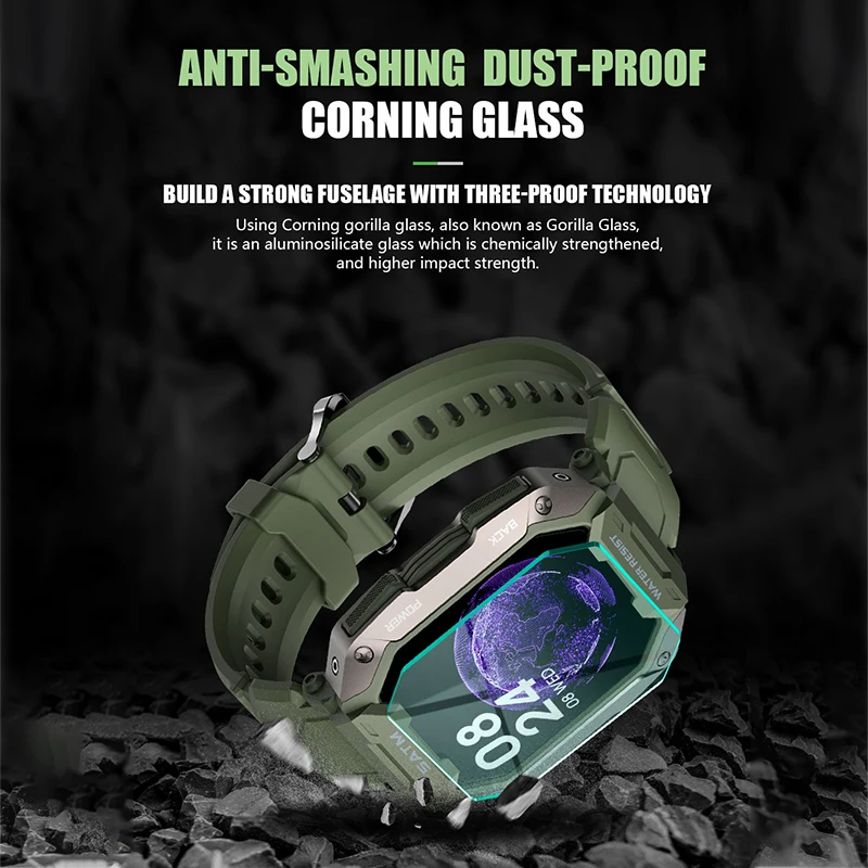 1.75 Inch SATM IP68 Waterproof Smart watch Men Women Fitness Tracker Blood Pressure Monitor Outdoor Sports Smartwatch for Xiaomi