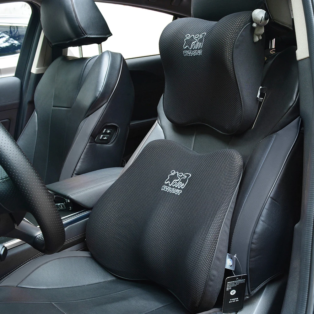 

Car Headrest Support Breathable Mesh Neck Pillow Car Seat Auto Guard Lumbar Pillow Back Support Cushion For Driving Universal