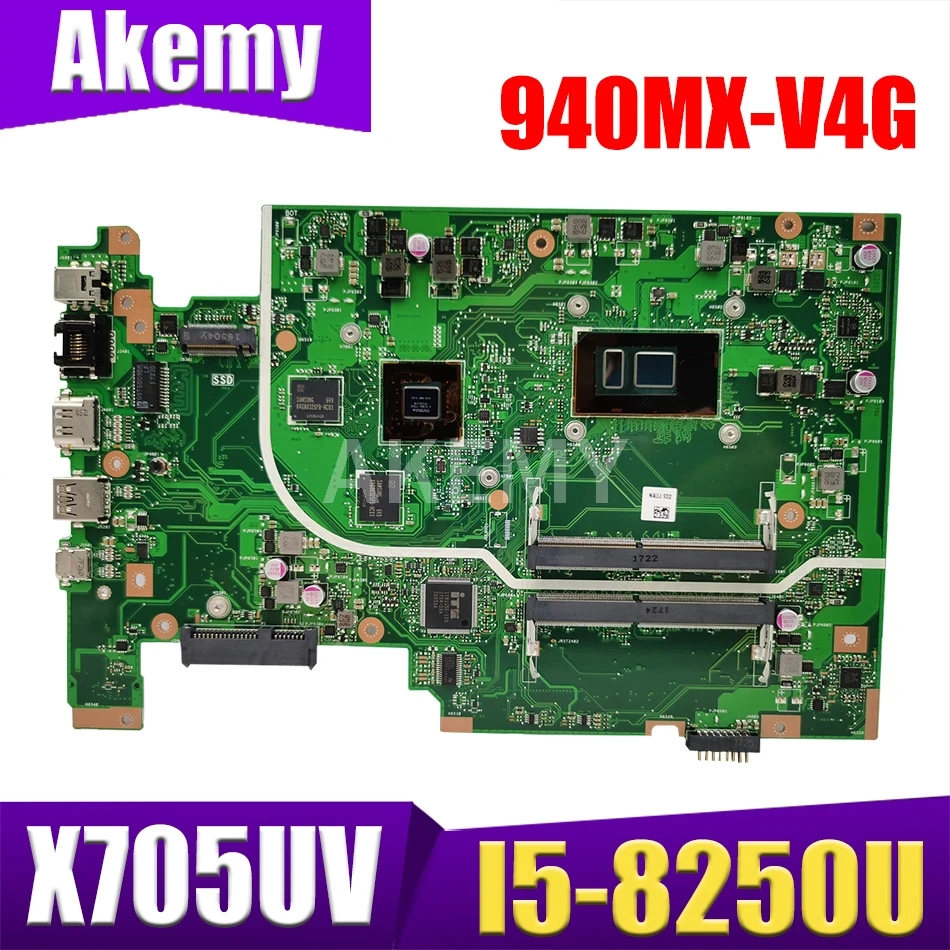 

Akemy X705UV Motherboard For ASUS X705UDR X705UQ X705UV X705UB X705UD X705U X705UVR Laotop Mainboard i5-8250U CPU 940MX GPU