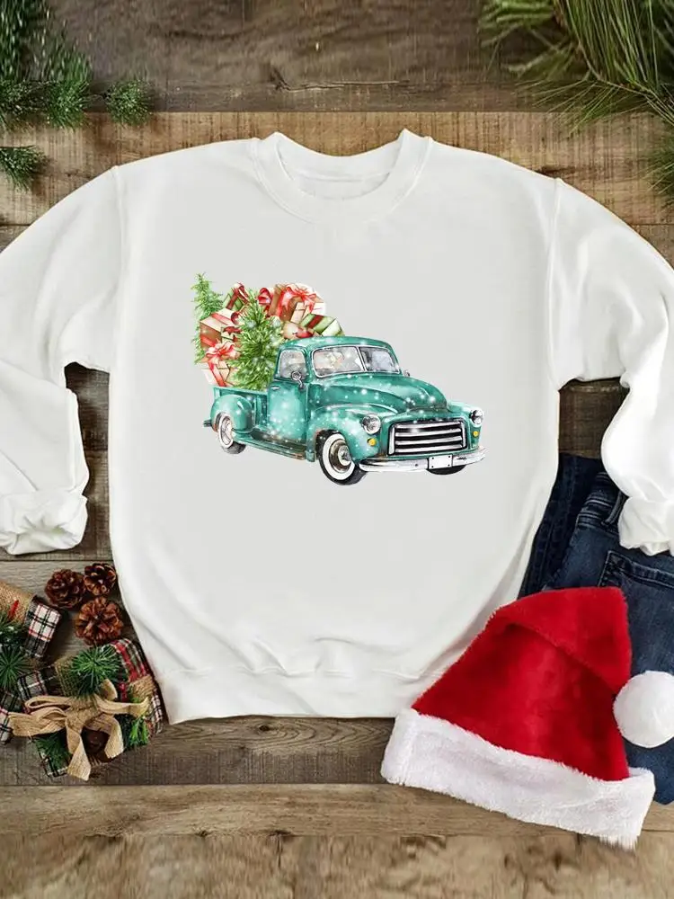 

Свитшоты с надписью "Merry Christmas", "с новым годом", праздничная одежда с принтом, подарок, грузовик, прекрасный стиль, модная женская одежда, граф...