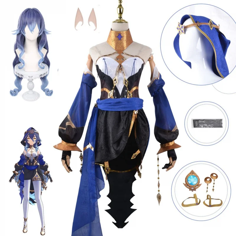 

Manles Layla Cosplay Genshin Impact Costume Genshin Layla Dress Halloween Woman Game Clothing