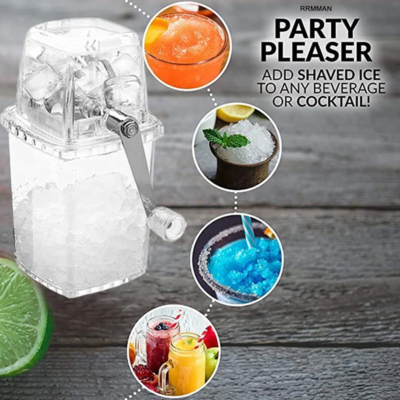 Дробилка для льда ручная вращающаяся дробилка машина приготовления коктейлей и