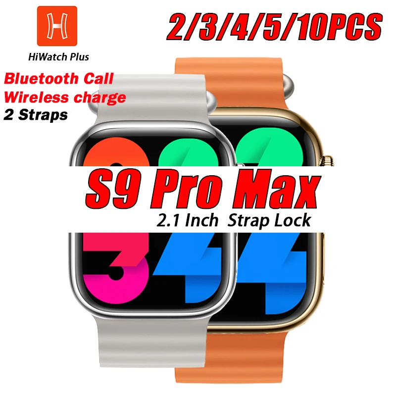 

S9 Pro Max Smart Watches 2023 Women Men IWO Series 8 Ultra Bluetooth Call Wireless Charge Sports 45mm Strap Lock 2.1 Inch WATCH9