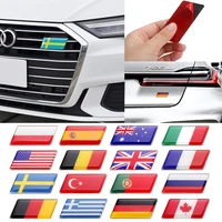 3d aluminum flag emblem sticker car styling decoration for volkswagen vw passat tiguan polo touran jetta gti r golf 4 5 6 volvo