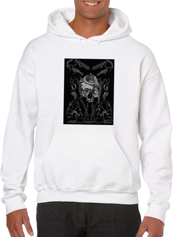 

MCQUEEN Skull Print Cotton Men's And Women's Unisex Hoodie Sweatshirts