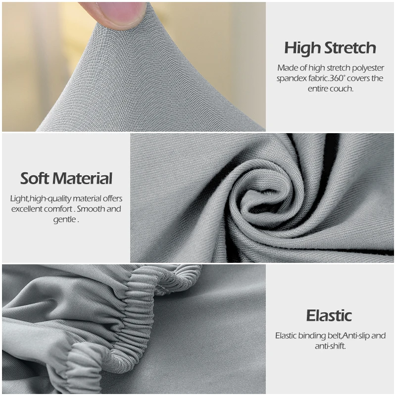 Recliner Chair Cover Stretch Thick Soft Slipcover Couch Armchair 4 Separate Piece Elastic Protector |