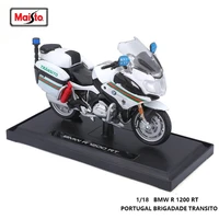 maisto 118 bmw r 1200 rt portugal brigada policie genuine motorcycle model collectible level gift toy static die casting model