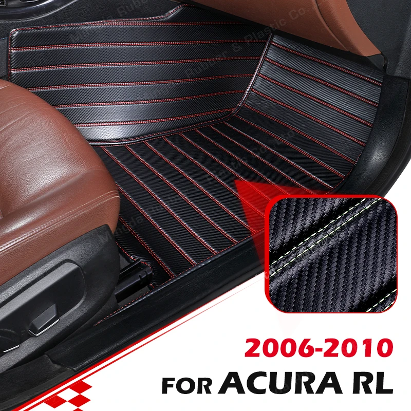

Напольные коврики из углеродного волокна на заказ для Acura RL 2006, 2007, 2008, 2009, 2010, покрывало на ковер, аксессуары для интерьера автомобиля