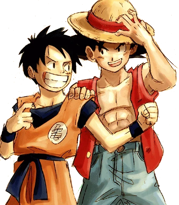 Обезьянка д. Luffy and Goku цельный погодостойкий аниме стикер автомобильные наклейки 3