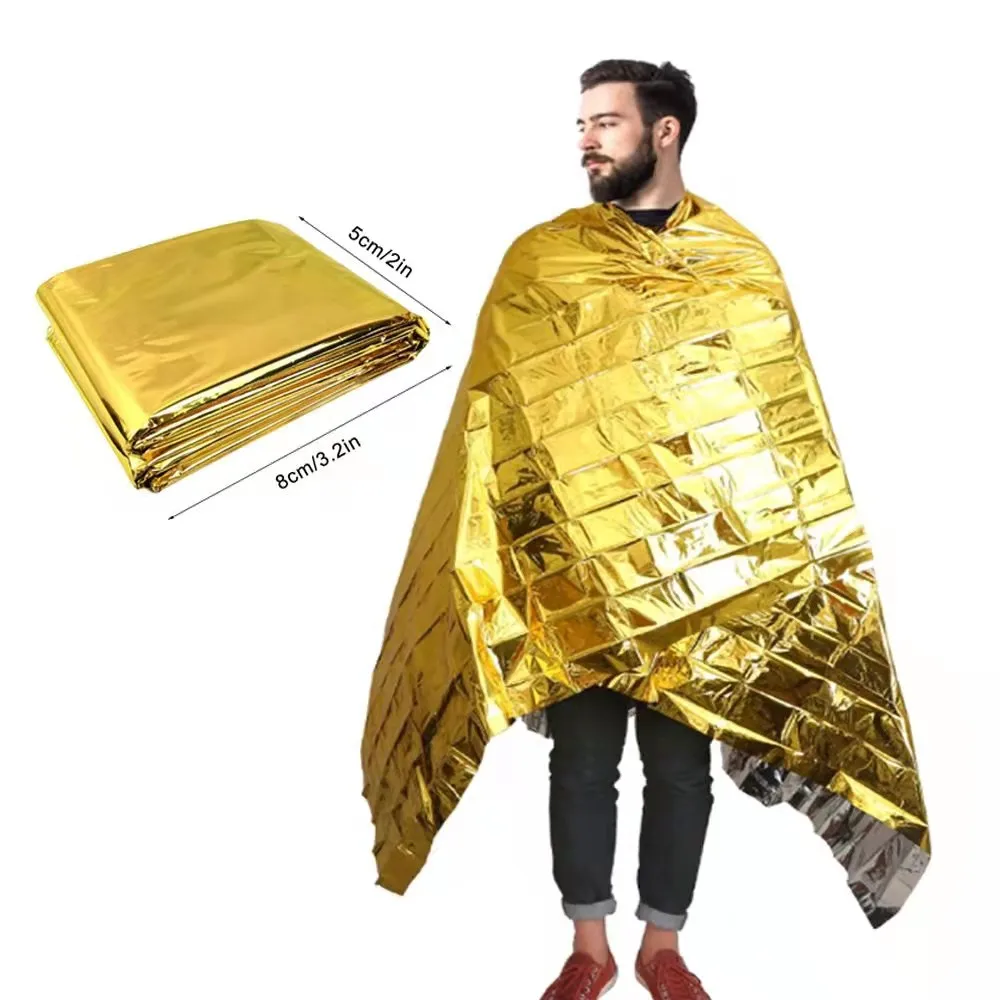 

Outdoor Emergency Blanket Tear Resistant Windproof Sun Protection Thermal Insulation Blanket Blanket Hiking Survival First Aid