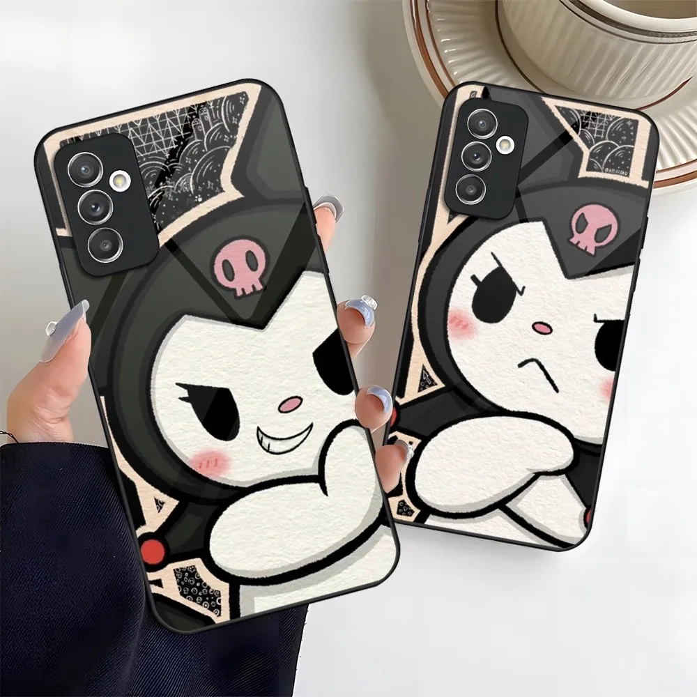 Мультяшный K-KuromiS чехол для телефона стекло Samsung Galaxy S20 S21 S22 S24 S23 Ultra Fe Plus A34 A54 A24 A52 A53