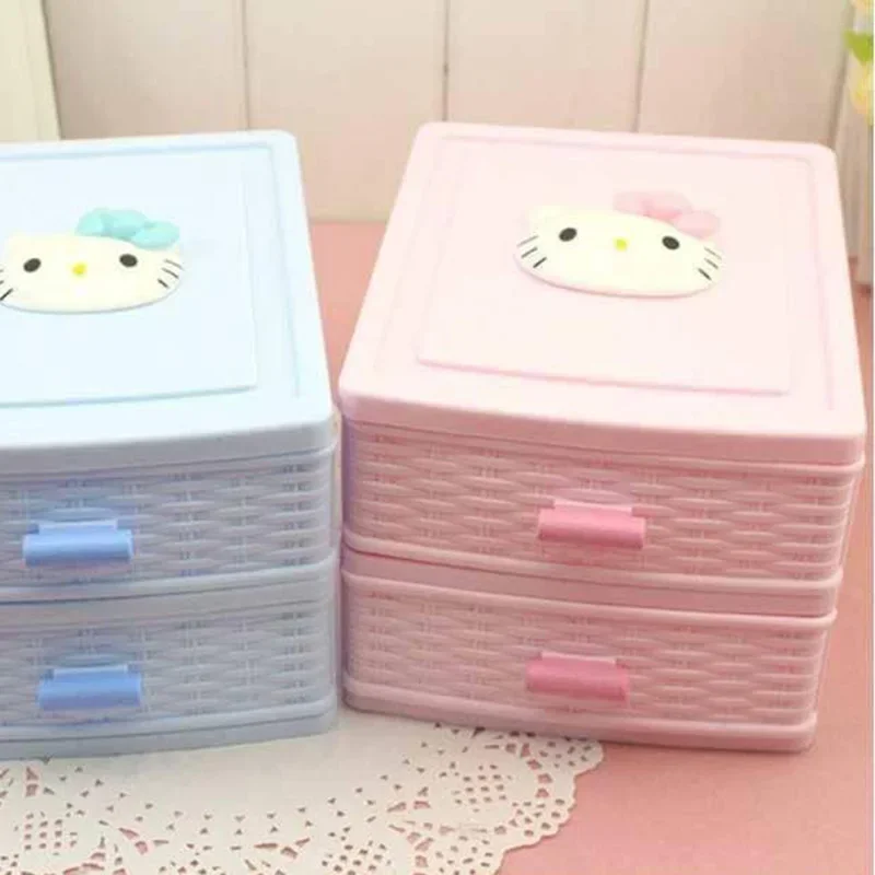 Sanrio Hello Kitty коробка для хранения милый аниме украшение рабочего стола ящик