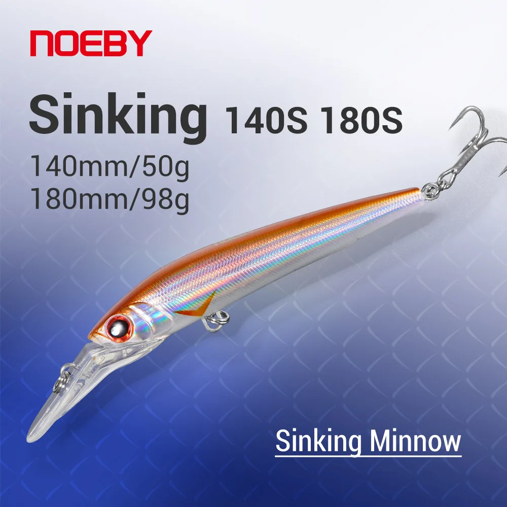 

Noeby Trolling Minnow Fishing Lure 140mm 180mm Long Casting Sinking Wobblers Jerkbait Artificial Hard Bait Pike Fishing Tackle