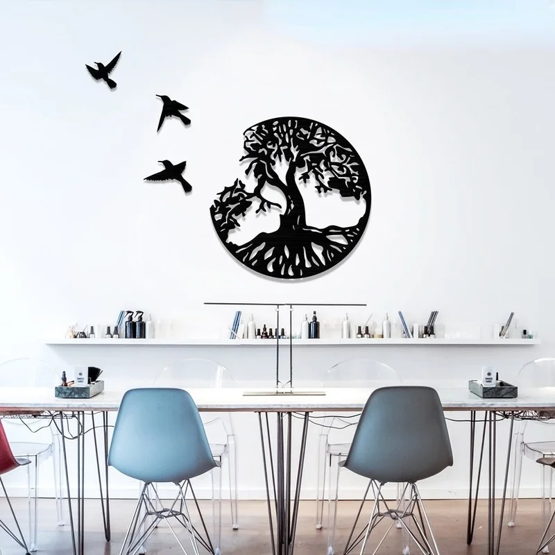 

Art De L'arbre De Vie Metal Tree of Life Bird Wall Art Tree of Life Art Home Decoration Accessories for Living Room Wall Decor