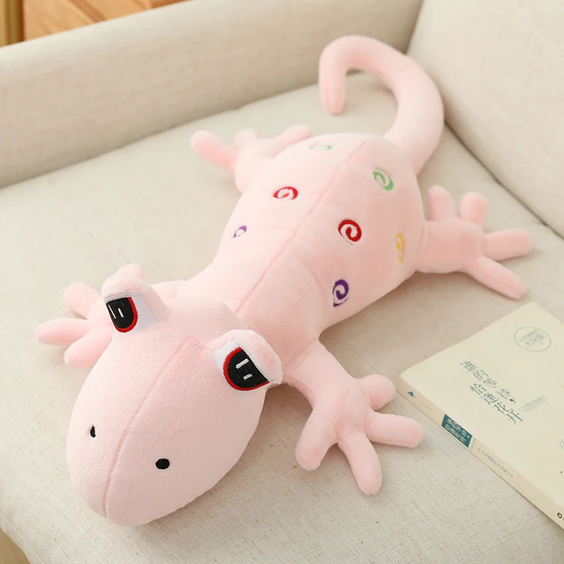 60-120cm Kawaii Gecko Plush Toy Cute Lizard Doll Soft Stuffed Reptileanimal Pillow Cushion Christmas New Year Gifts for Girls - купить по