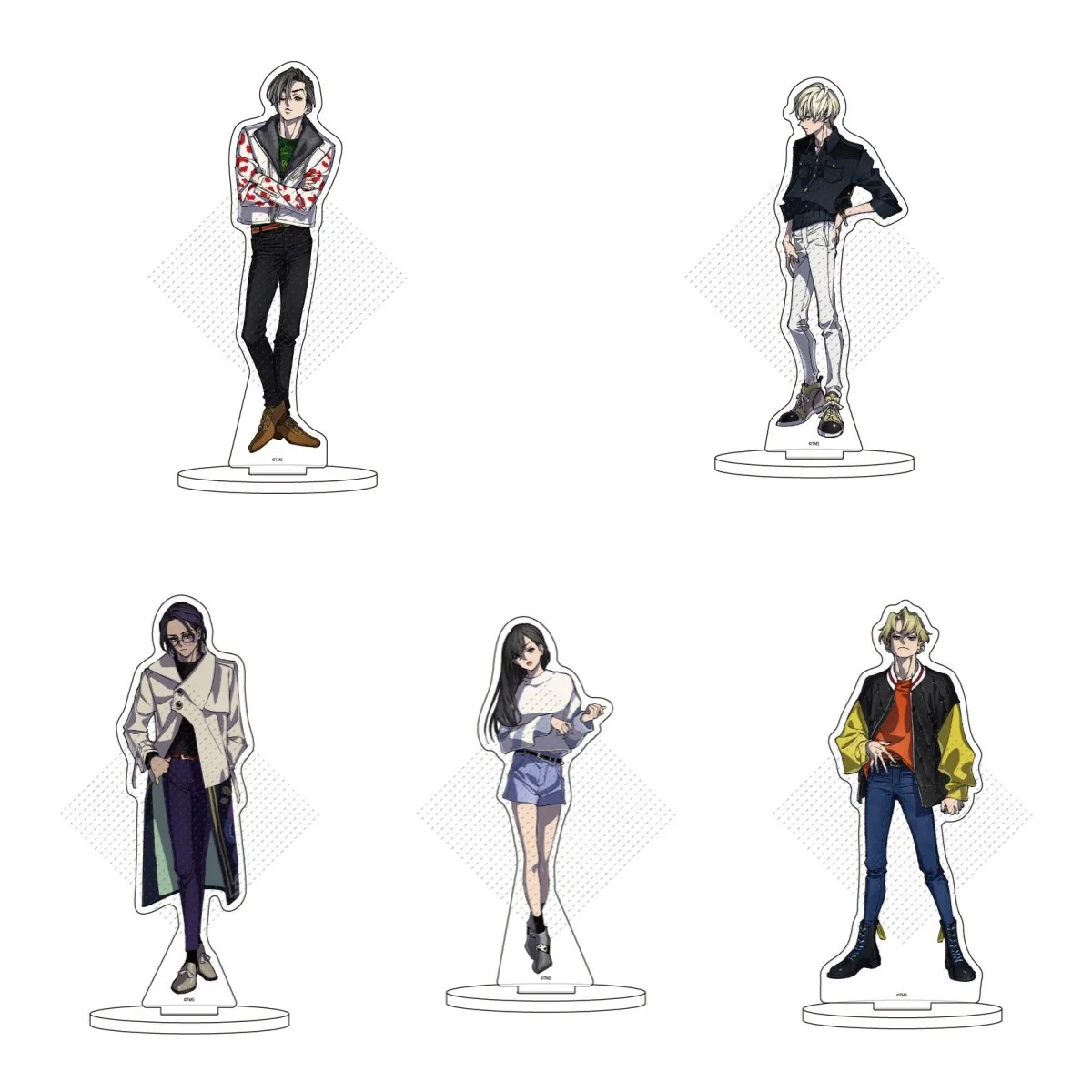

Anime High Card Acrylic Stand Finn Oldman Chris Redgrave Wendy Sato Figure Desktop Standing Plate Model Toy for Gift 16cm