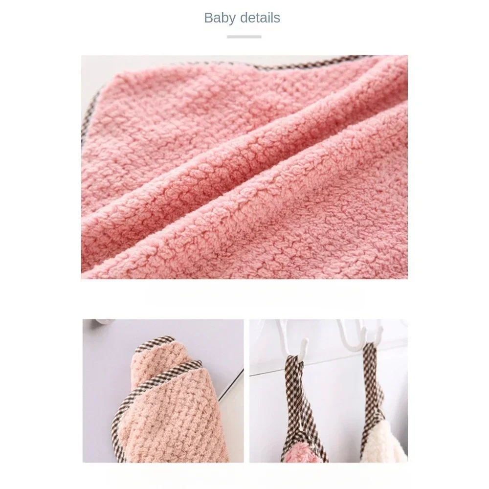 Nowa wisząca ściereczka do mycia naczyń z polaru koralowego chłonny ręcznik kuchenny i gospodarstwa domowego szorowarka czyszczenia rąk