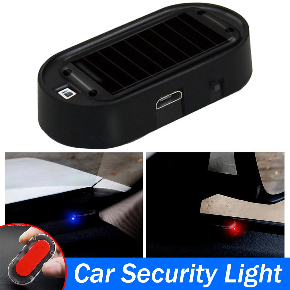 Купи Car Fake Security Light Solar Powered Simulated Dummy Alarm Wireless Warning Anti-Theft Caution LED Lamp Flashing Imitation New за 168 рублей в магазине AliExpress