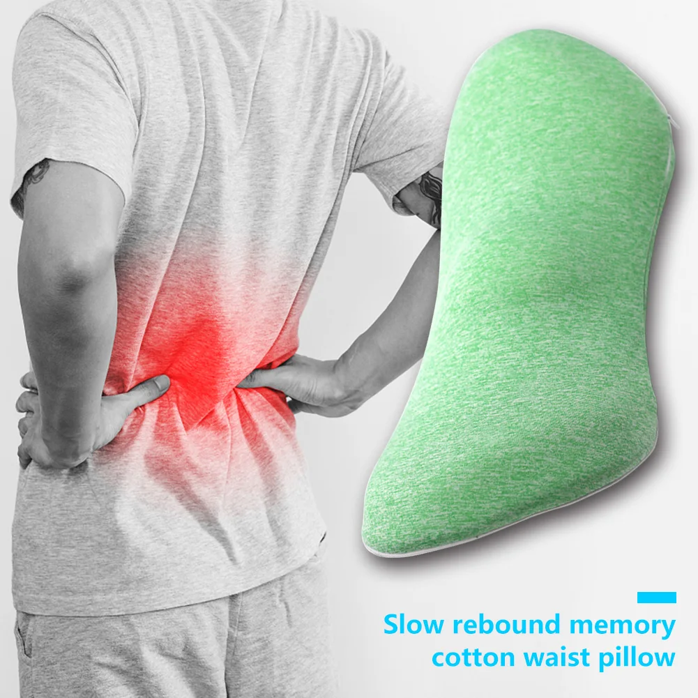 

Home Office Relieve Pain Back Massager Lumbar Cushion Memory Cotton Waist Pillow Back Support for Seat Interior Accessories