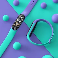 for xiaomi mi band 6 5 4 3 watch silicone solo loop wrist two color strap accessories stylish xiaomi band belt bracelet