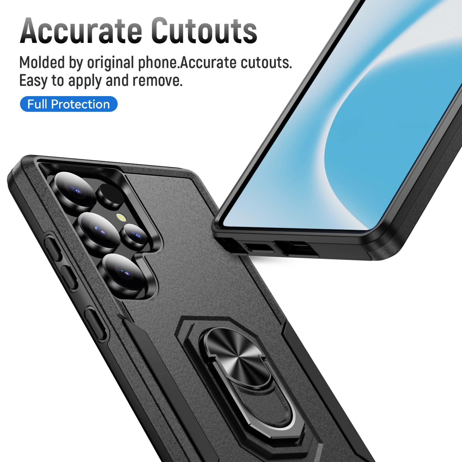 for Samsung S25 S24 Hard Strong Protective Cover Case Galaxy Ulta S23 Plus FE S22 S21 5G Stand Cases