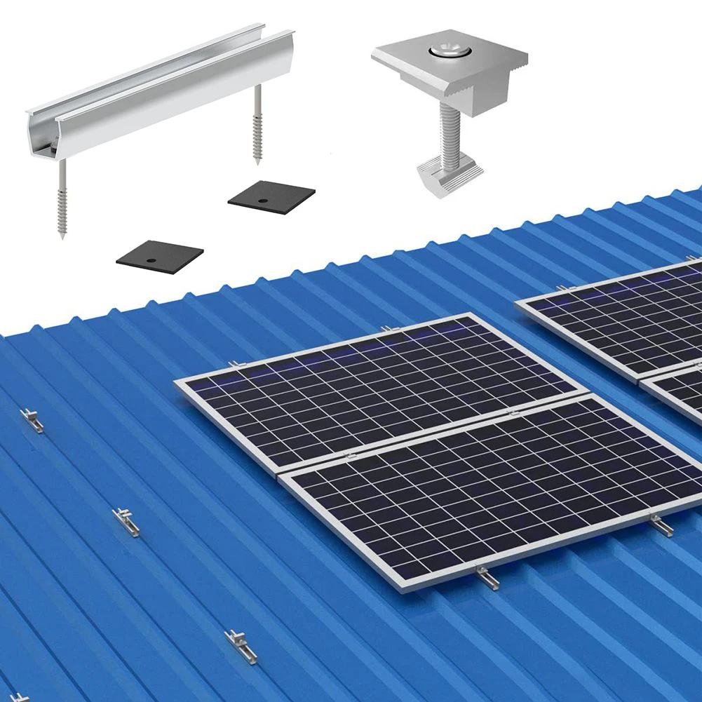 

Солнечная панель PV кронштейн Средний зажим Монтажная направляющая модуль солнечной панели алюминиевый кронштейн солнечная панель s аксесс...