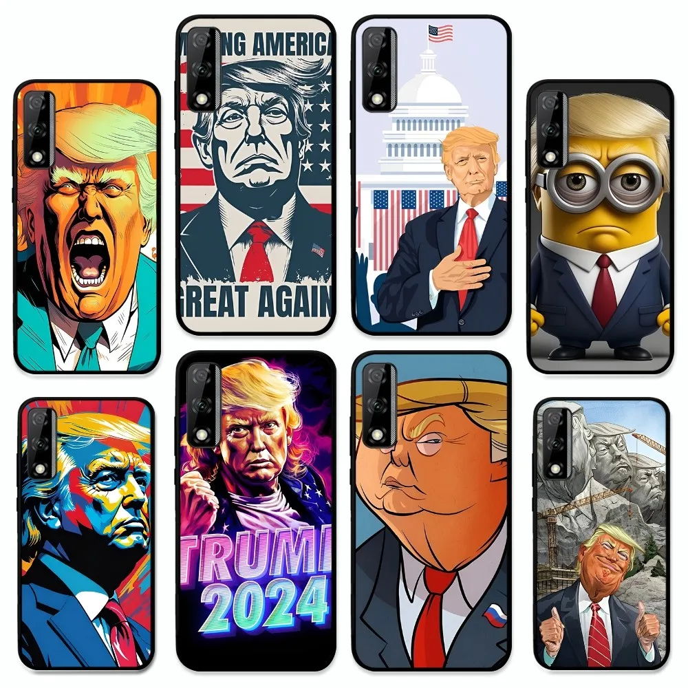 Чехол для телефона с рисунком Trump Fun Huawei Y9 6 7 5 Prime Enjoy 7s 8 Plus 7a 9e 9plus 8E Lite Psmart Shell