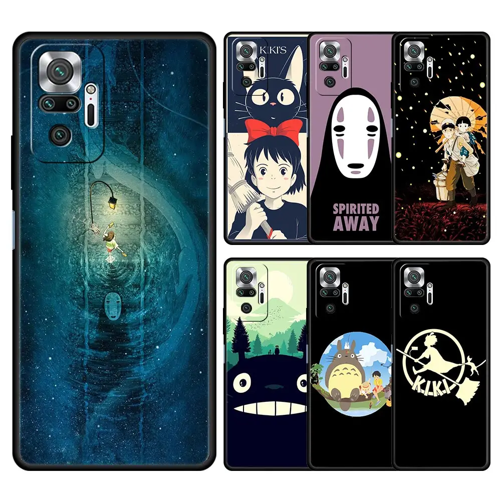 

Чехол для телефона Totoro Spirited Away Miyazaki с аниме для Xiaomi Redmi Note 11 10 Pro 9S 9 8 7 9T 8T 9C 9A 8A 11T 5G 10S K50 K40, чехол