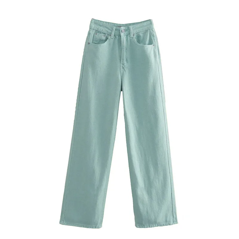 

Women's Wide Leg Jeans Full-Length Pants High Waist Lady Women Pink Denim Loose ComfortableTrousers Stretch khaki Pant Plus Size