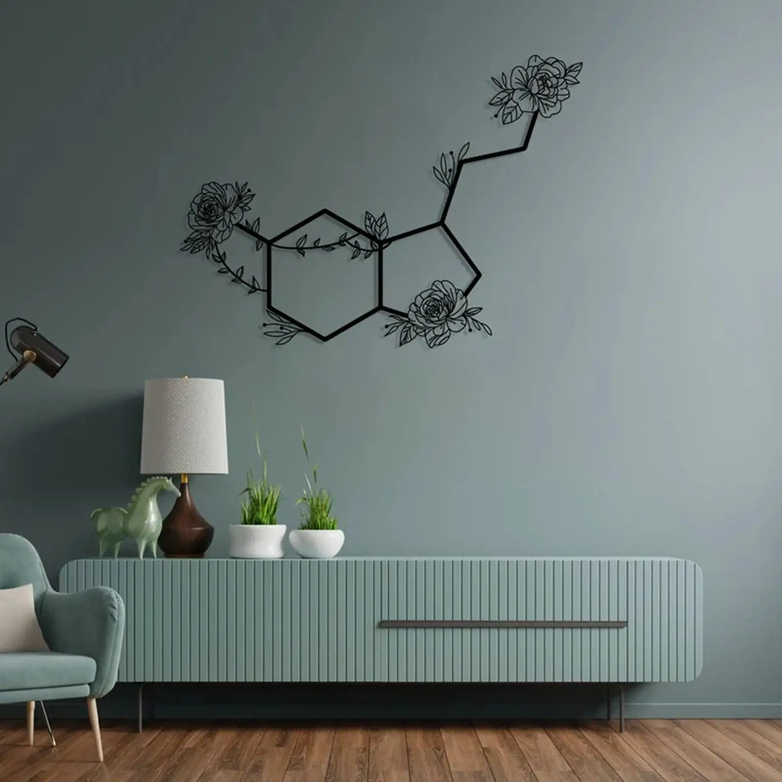 

Flower Metal Wall Art Decors Hanging Statues Outdoor Indoor Silhouette Wall