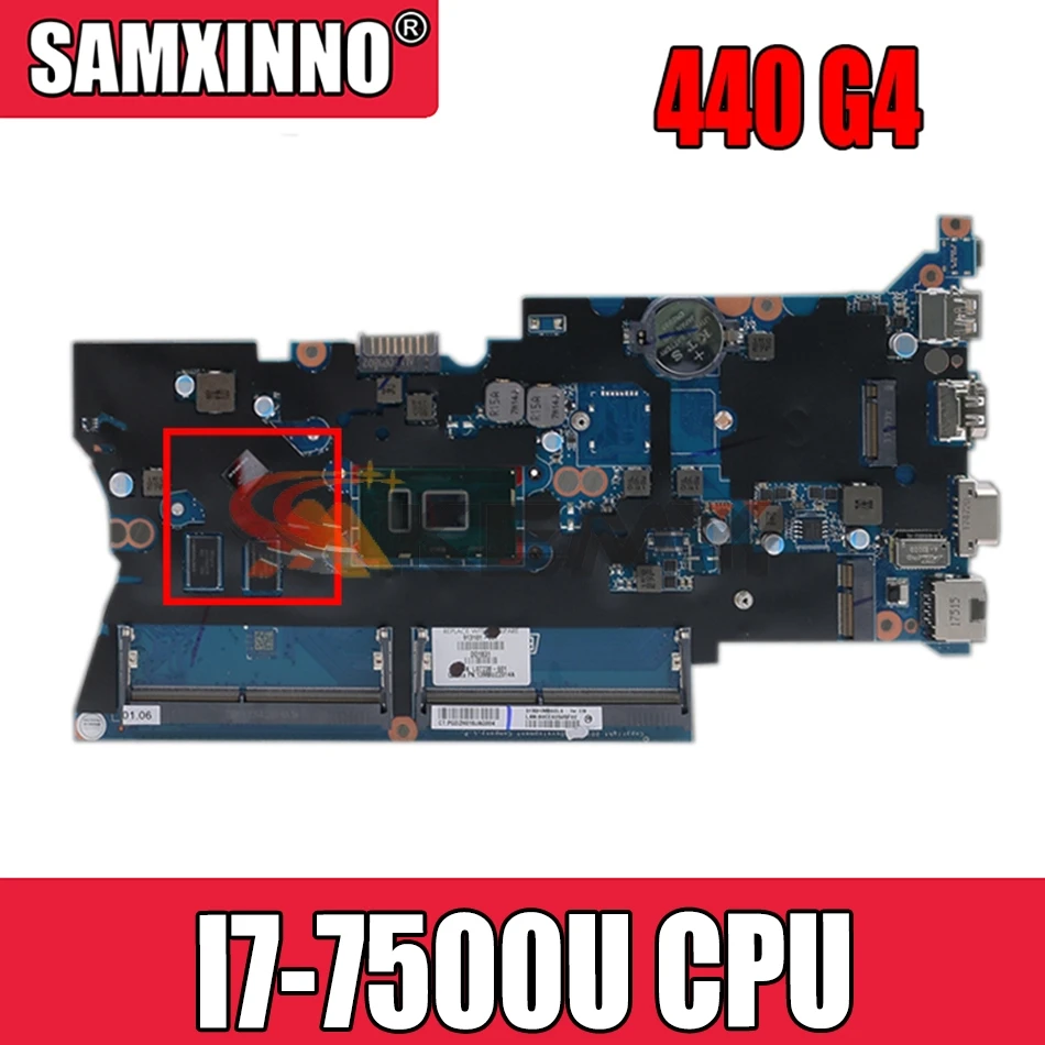 

Материнская плата Akemy для ноутбука HP Probook 440 G4 913101-001 913101-501 913101-601 DA0X81MB6E0 930MX 2G GPU I7-7500U DDR4