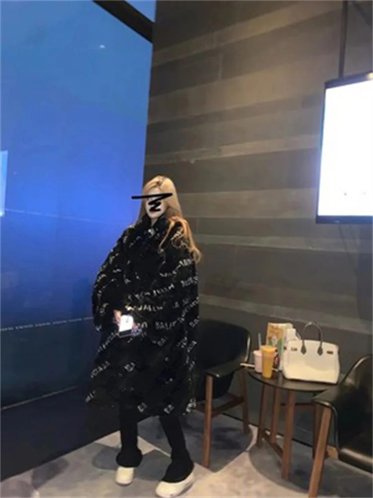 Пальто женское белое свободное толстые длинные меховые куртки зима 2022 новая