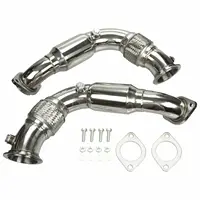 201 Stainless Steel Exhaust Downpipe For 08-14 BMW X6/X5/5-/7-SERIES N63B44 4.4 V8