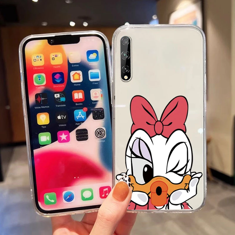 Прозрачный ТПУ чехол для телефона Honor 9C Y7P Huawei Y6S Y9 Y6 Y7 Prime 8A 9 Plus P40 Lite E P30 Pro Mate 20 Mickey