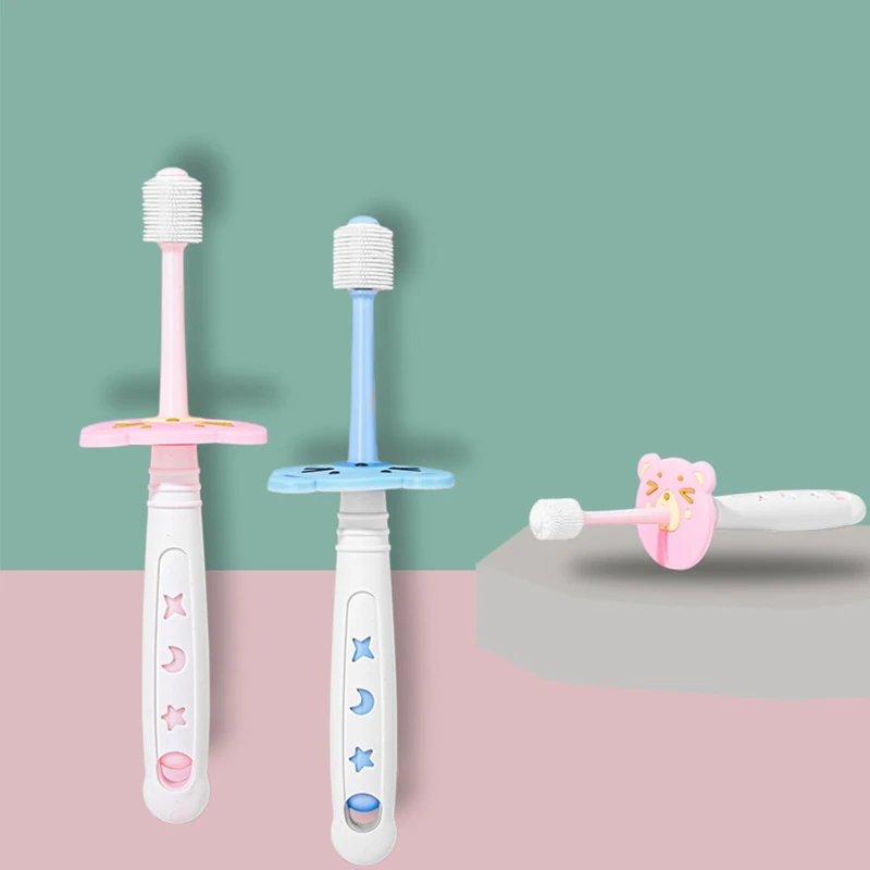 

HUYU Baby Toothbrush 360 Degree Nano Teethbrush Soft Bristles 1-6 Years Old Children Toothbrush Dental Oral Care Cleaning Tool