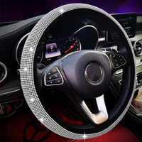 new bling diamond auto car steering wheel covers rhinestone handlebar cover car interior accessorie for women ladies girl gift
