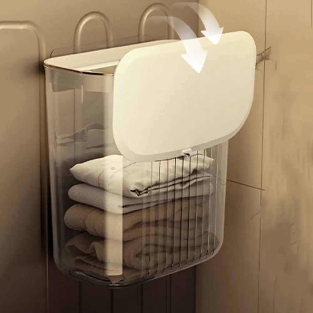 Пластиковая настенная корзина для хранения полотенец и белья