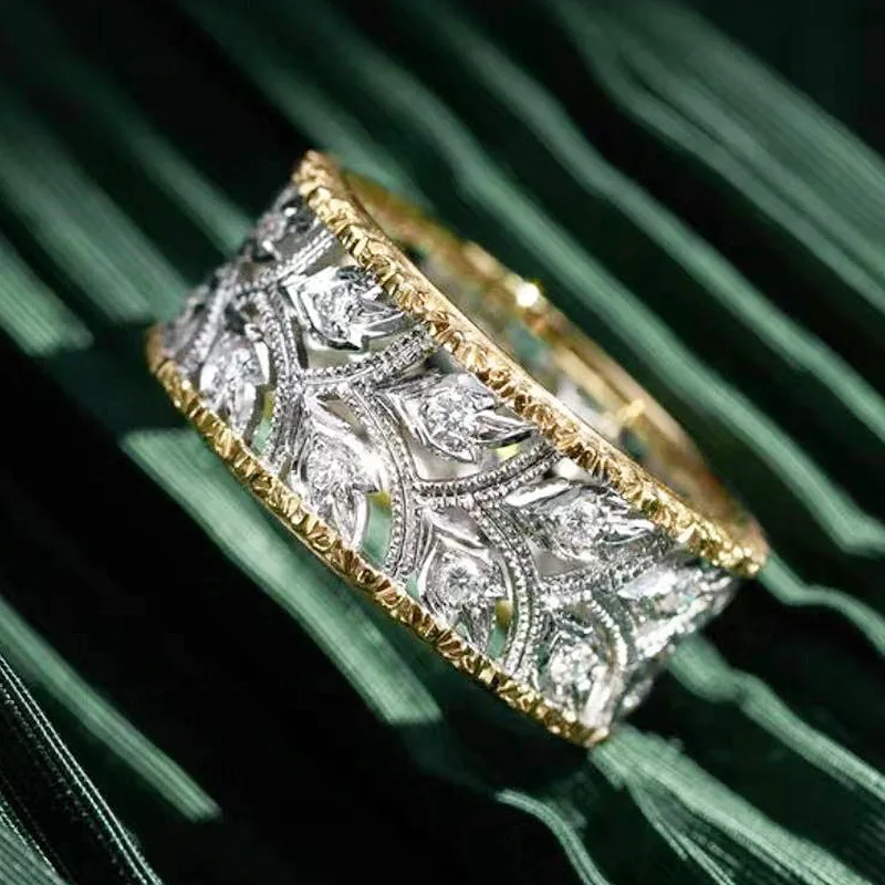 Винтажное модное кольцо в викторианском стиле эпохи из серебра 925 пробы с