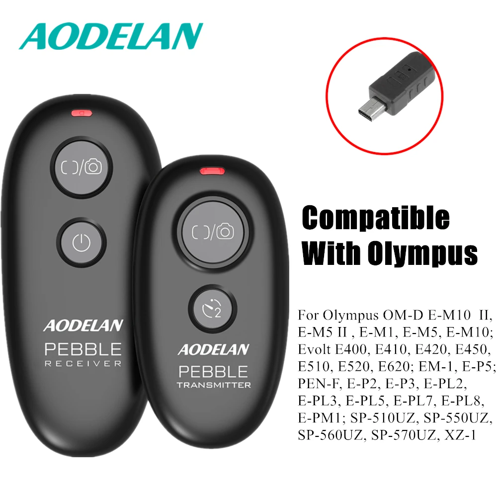 

AODELAN Wireless Camera Shutter Release Remote Control For Olympus OM-D E-M10II, E-M5II, E400, E420, E450, E510, E520, E620 EM-1