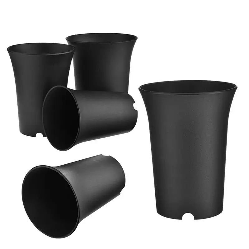 

Succulent Pots 5pcs Flower Pots With Drainage Holes Thickended Flexible PP Nursery Pots Indoor Outdoor Plants Crafts Wedding