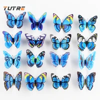 20pcs simulation butterfly 12cm pvc double layer butterfly 3d shopping mall kindergarten classroom layout home decoration