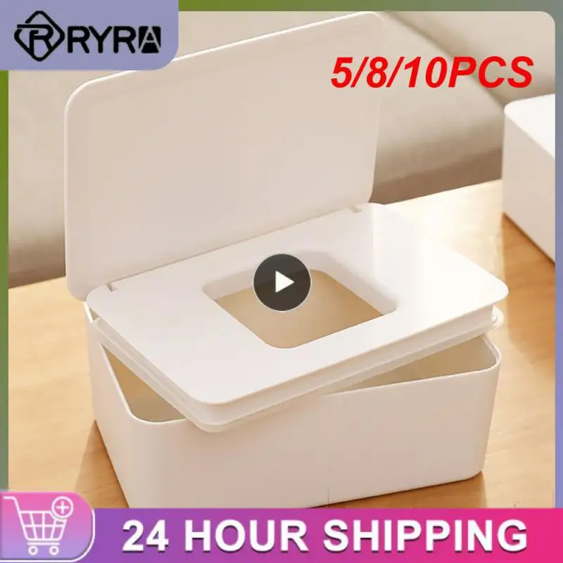 

5/8/10PCS Tissue Boxes Storage Box For Napkins Holder Disposable Mask Storage Box Simple Waterproof Dust-proof Sealed Detachable