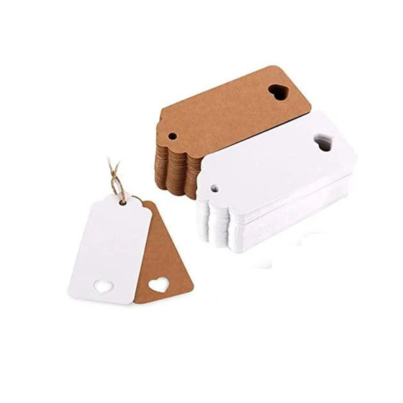 50/100 шт. полые ярлыки из крафт-бумаги